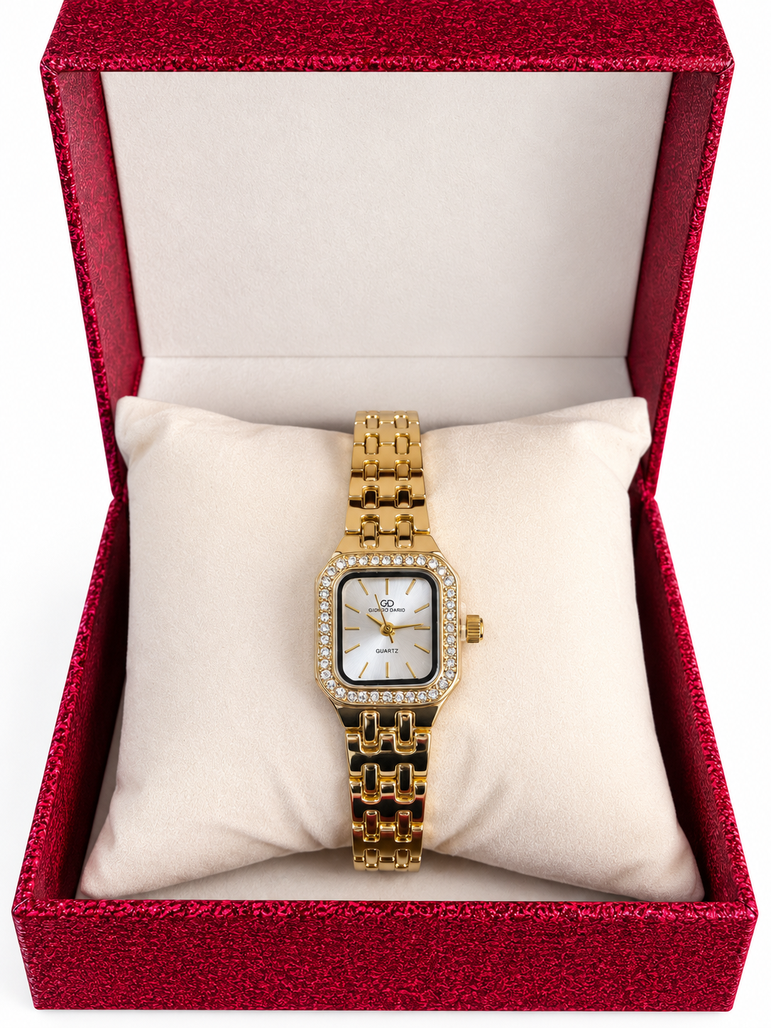 Relógio Quadrado Cravejado