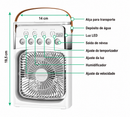 Ventilador Portátil 3 em 1 com Humidificador e Luz LED