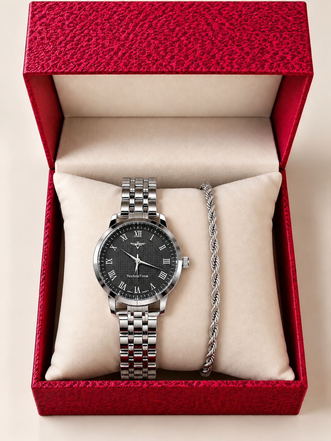 Conjunto Relógio + Pulseira