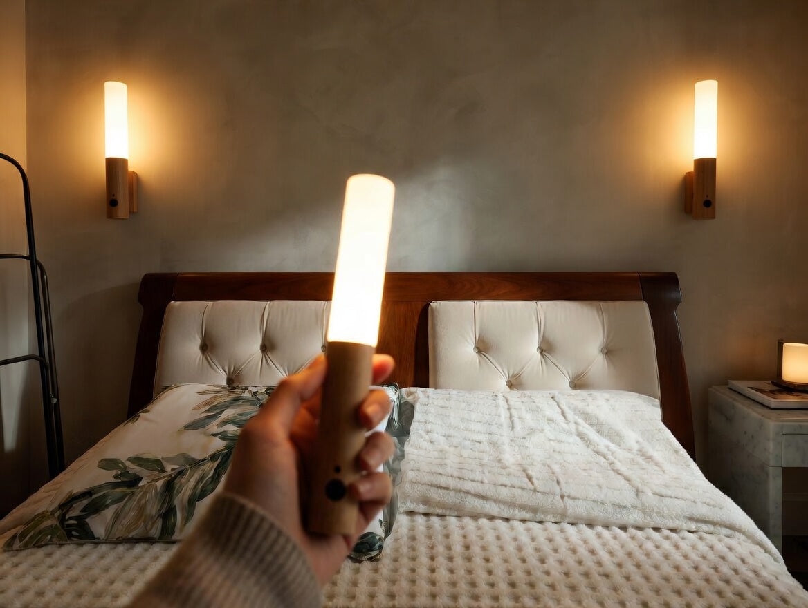 Aura Wood™- Luminária com Sensor