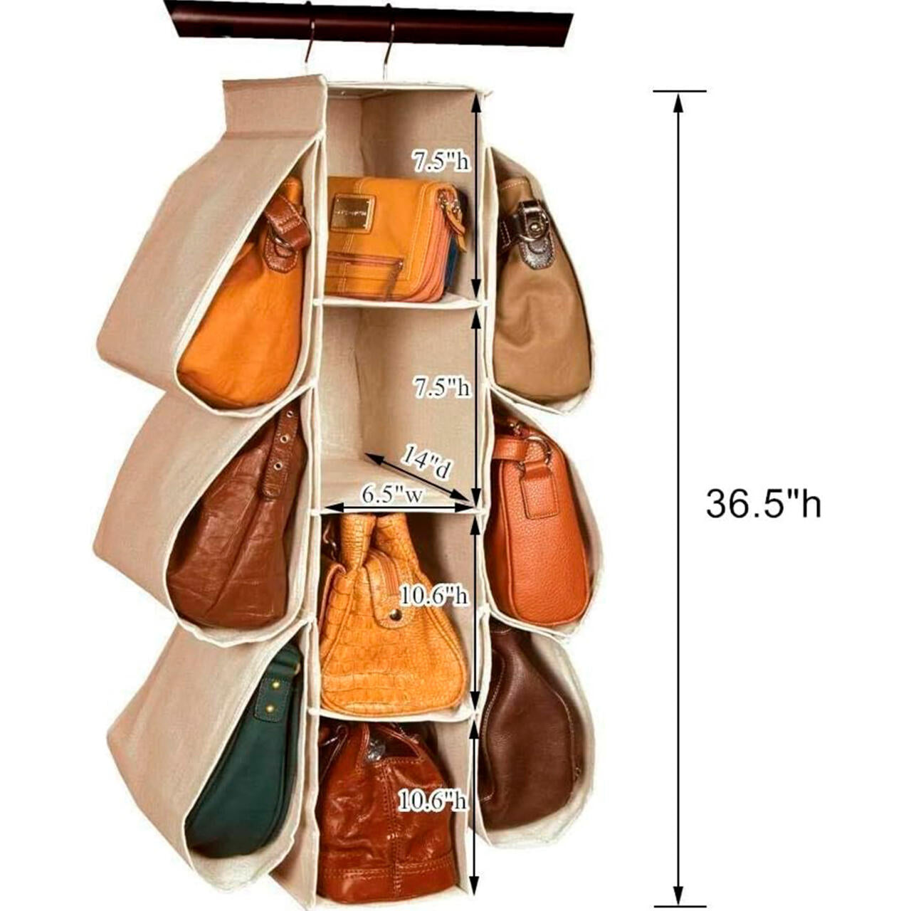 HangOrder — O Organizador Suspenso de 10 Bolsos