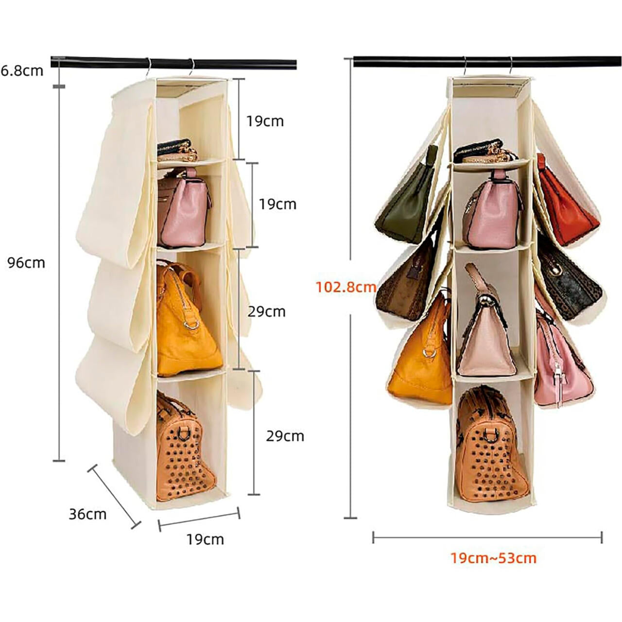 HangOrder — O Organizador Suspenso de 10 Bolsos